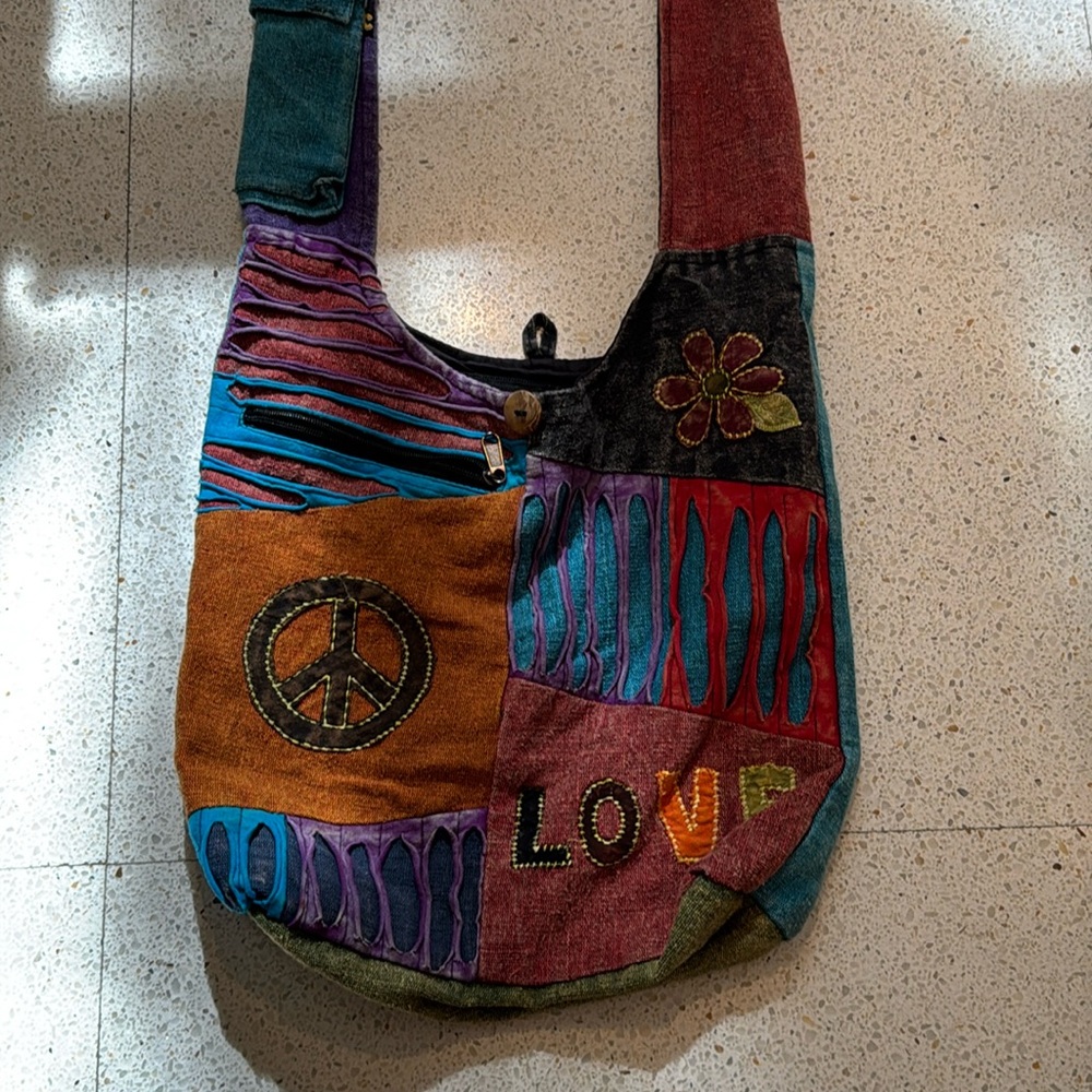 Vintage Handmade Patchwork Crossbody Bag